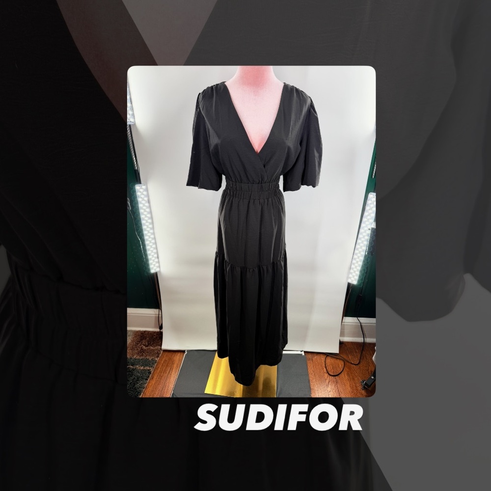EUC Sudifor Short Sleeve Midi Dress